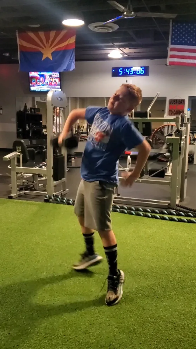 Athlete performing explosive power training